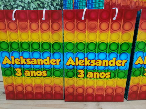 Pop It Sacola Personalizada Tam 25x17x8 cm