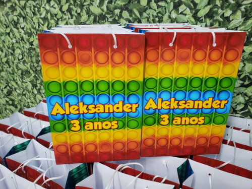 Pop It Sacola Personalizada Tam 25x17x8 cm