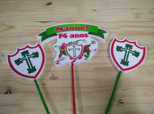 Portuguesa Topo de Bolo Personalizado Pronta Entrega