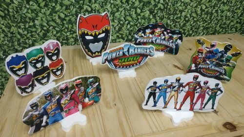 Power Rangers Dino Kit de Mesa Displays 7 Peças Pron Entrega