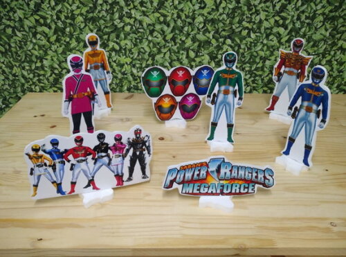Power Rangers Mega Force Kit de Mesa Displays 8 Peças