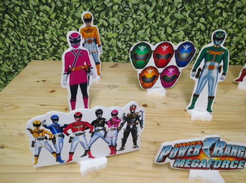 Power Rangers Mega Force Kit de Mesa Displays 8 Peças