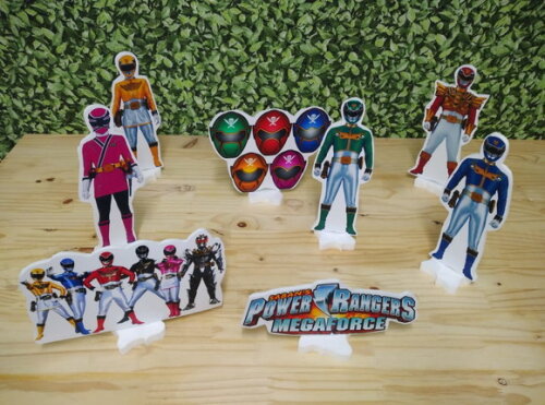 Power Rangers Mega Force Kit de Mesa Displays 8 Peças