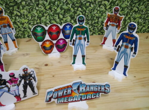 Power Rangers Mega Force Kit de Mesa Displays 8 Peças