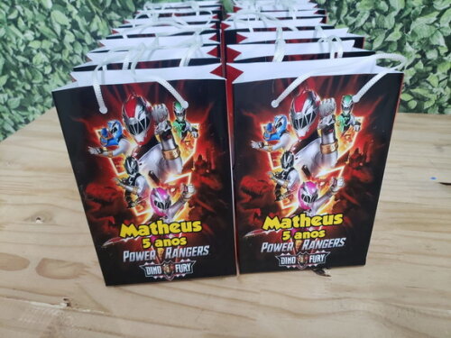 Power Rangers Sacola Personalizada Pronta Entrega