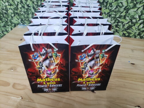 Power Rangers Sacola Personalizada Pronta Entrega