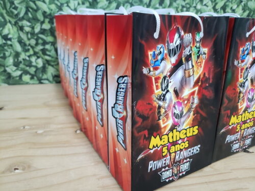 Power Rangers Sacola Personalizada Pronta Entrega