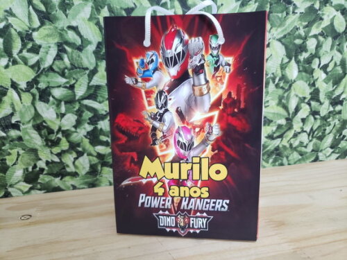 Power Rangers Sacola Personalizada Tam G Pronta Entrega