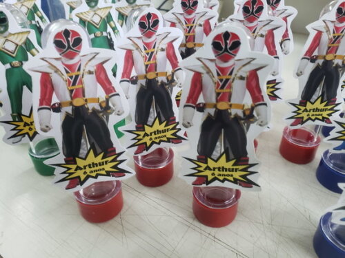 Power Rangers Tubets Apliques Personalizados Pronta Entrega