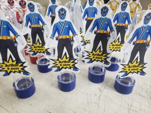 Power Rangers Tubets Apliques Personalizados Pronta Entrega