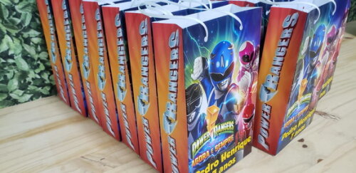 Powers Rangers Sacola Personalizada Tam Médio 24x17x8 cm