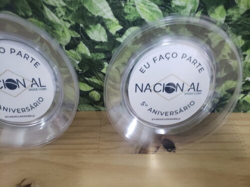 Prato Sobremesa Decorado Logo Empresa Pronta Entrega