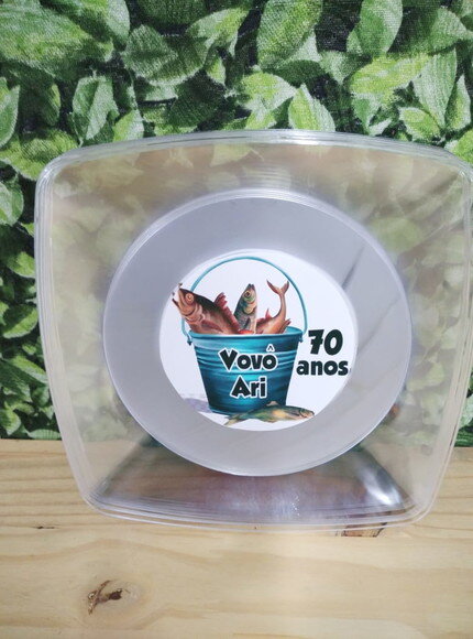 Pratos Quadrados Acrílico Personaalizado Pronta Entrega