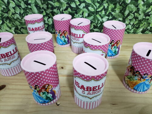 Princesas Cofrinhos Personalizads Pronta Entrega