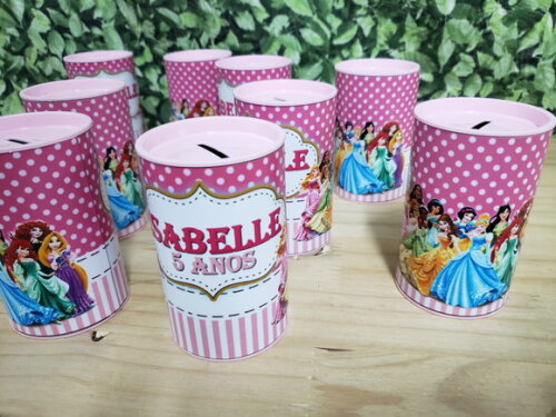 Princesas Cofrinhos Personalizads Pronta Entrega
