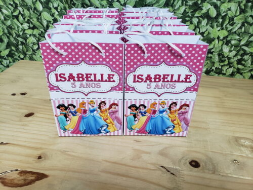 Princesas Sacola Personalizada Pronta Entrega
