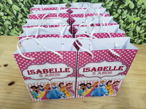 Princesas Sacola Personalizada Pronta Entrega