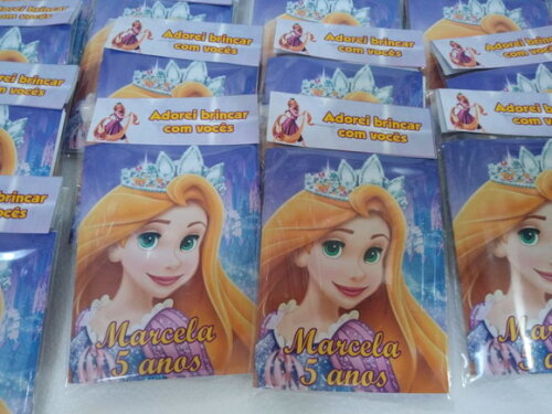 Rapunzel Caderninho com Giz Personalizado P Entrega