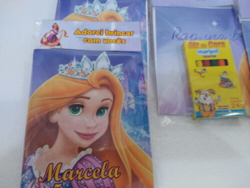 Rapunzel Caderninho com Giz Personalizado P Entrega