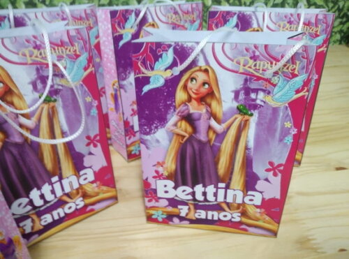 Rapunzel Sacola Personalizada Pronta Entrega