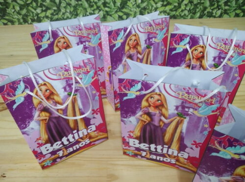 Rapunzel Sacola Personalizada Pronta Entrega