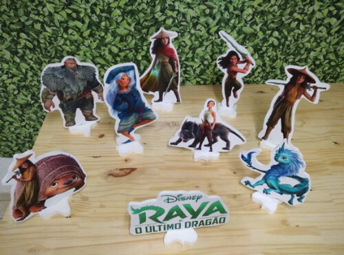 Raya Disney Kit de Mesa Displays 9 Peças Pronta Entrega