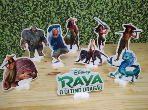 Raya Disney Kit de Mesa Displays 9 Peças Pronta Entrega