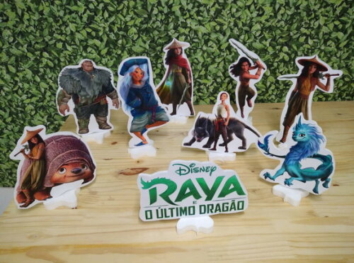 Raya Disney Kit de Mesa Displays 9 Peças Pronta Entrega
