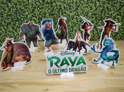 Raya Disney Kit de Mesa Displays 9 Peças Pronta Entrega