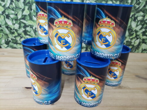 Real Madrid Cofrinhos Personalizados Pronta Entrega