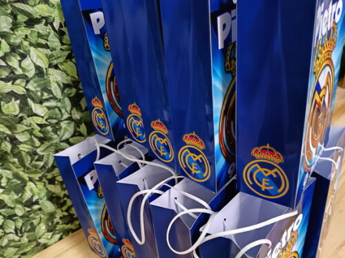 Real Madrid Sacola Personalizada Tam 24x17x8 cm Pronta Entrg