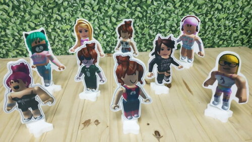 Roblox Menina Kit de Mesa Displays 9 Peças Pronta Entrega