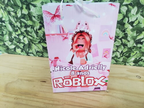 Roblox Menina Sacola Personalizada Tam 25x17x8 cm