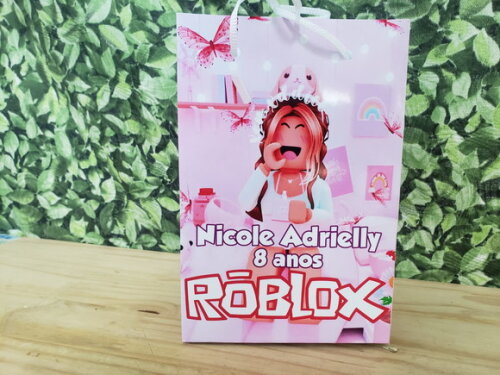 Roblox Menina Sacola Personalizada Pronta Entrega