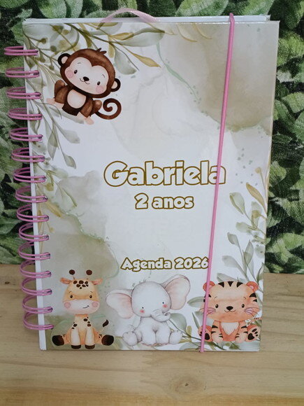 Safari Agenda Lembrancinha Personalizada 2026 - Todos Temas