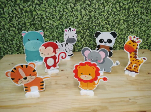 Safari Kit de Mesa Displays 8 Peças Pronta Entrega
