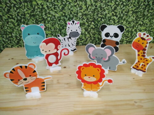 Safari Kit de Mesa Displays 8 Peças Pronta Entrega
