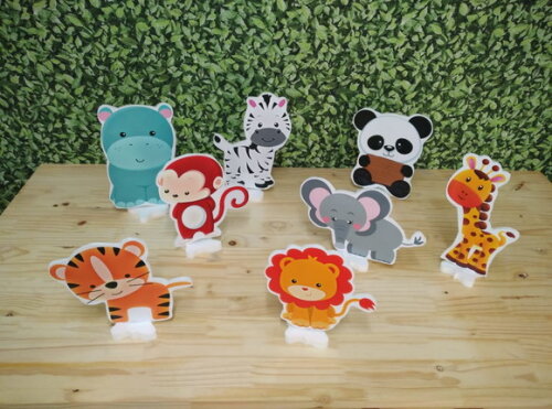 Safari Kit de Mesa Displays 8 Peças Pronta Entrega
