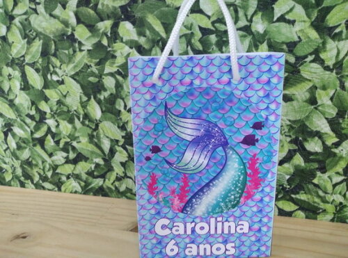 Sereia Sacola Personalizada Pronta Entrega