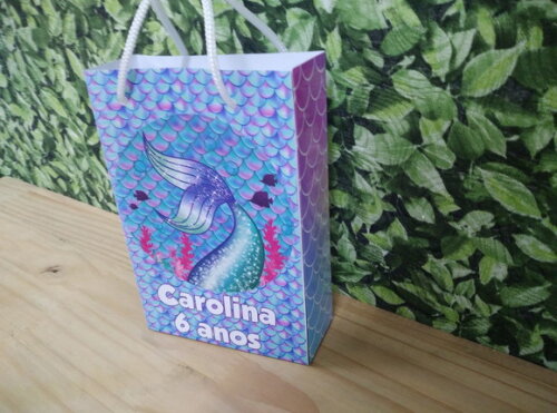 Sereia Sacola Personalizada Pronta Entrega