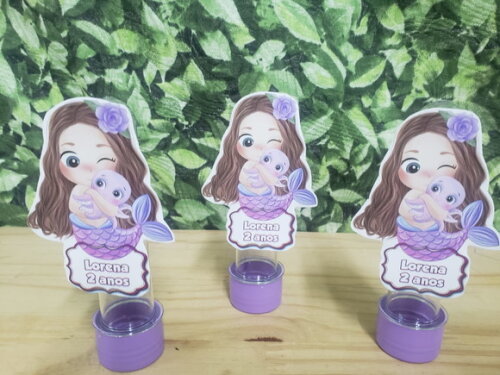 Sereia Tubetes com Apliques Personalizados
