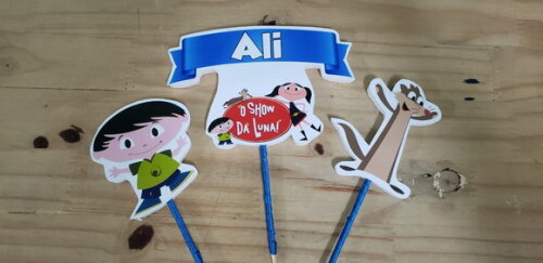 Show da Luna Topo de Bolo Personalizado Pronta Entrega