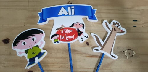 Show da Luna Topo de Bolo Personalizado Pronta Entrega