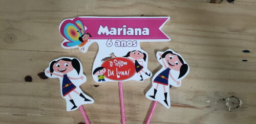 Show da Luna Topo de Bolo Personalizado Pronta Entrega