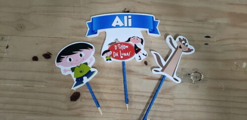 Show da Luna Topo de Bolo Personalizado Pronta Entrega