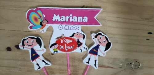 Show da Luna Topo de Bolo Personalizado Pronta Entrega