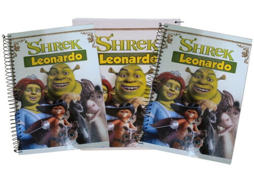 Shrek Cadernos Personalizados 3 Unidades Tam Univ. 96 Fls Cd