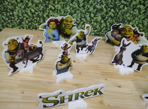 Shrek Kit de Mesa Tipo Displays 9 Peças Pronta Entrega