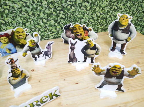 Shrek Kit de Mesa Tipo Displays 9 Peças Pronta Entrega