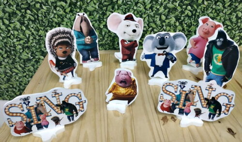 Sing Kit de Mesa Tipo Displays 9 Peças Pronta Entrega